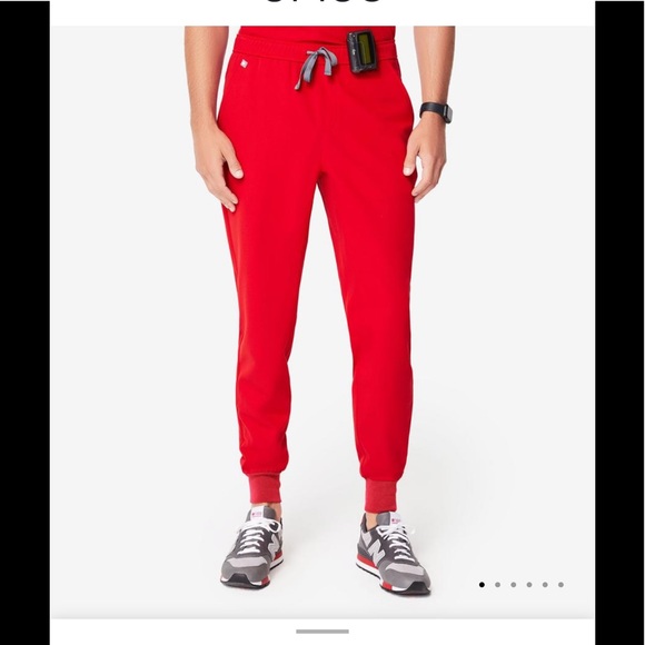 Red scrub pants jogger Clearance
